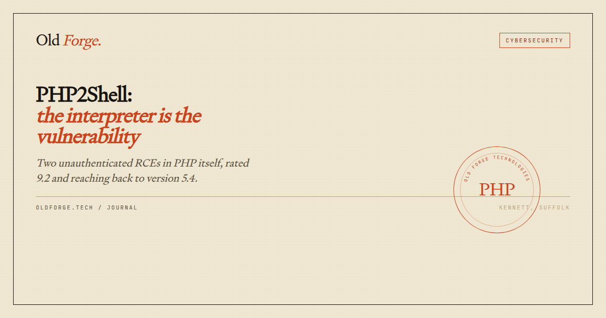 PHP2Shell: the interpreter is the vulnerability