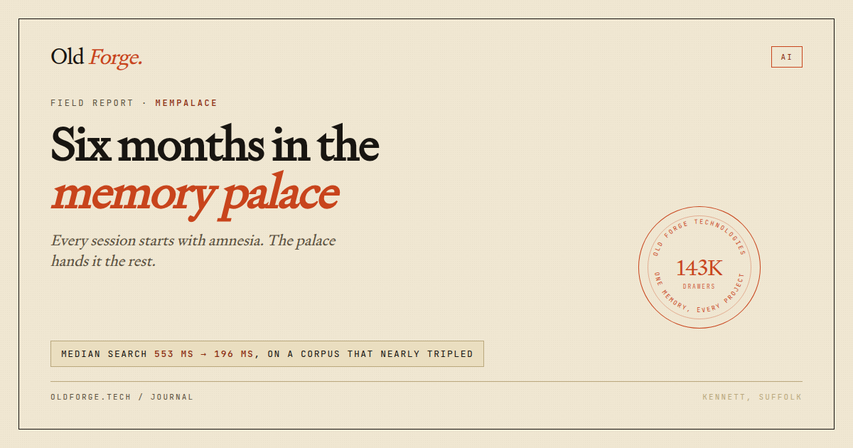 Six months in the memory palace